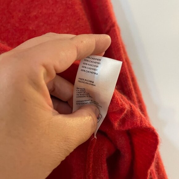 Free people cashmere Vibrant Red Cowl Neck Sweater - Picture 4 of 4